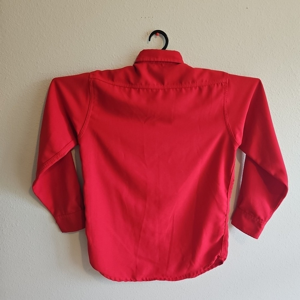 Vintage Carhartt Button Up Shirt Size‎ Large Rugged Outdoor Wear Red Long Sleeve - Picture 7 of 7